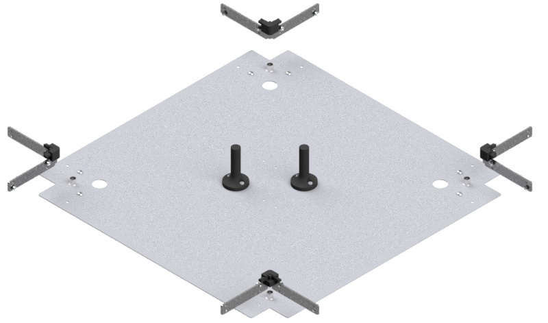 Produktbild UBK 500 803.25 -  Kreuz-Verbinder zu Unterflur-Bodenkanal UBK 500, 500x80mm